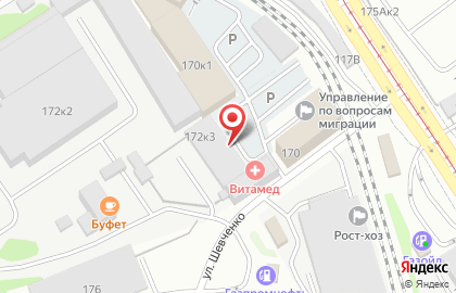 Хостел Восток на улице Шевченко на карте