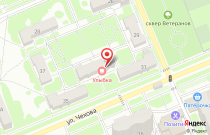 Медицинский центр коррекции зрения Точка зрения на улице Чехова в Чехове на карте