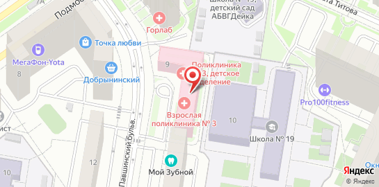 Ветеринарная клиника Любимчик на Павшинском бульваре на карте