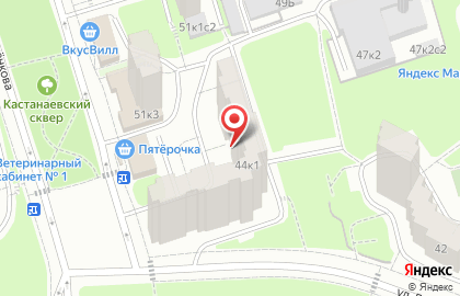 Центр досуга и творчества Огонек в Филях-Давыдково на карте