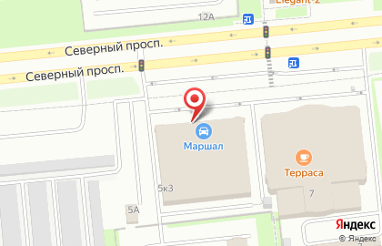 Магазин автотоваров Автопоинт «Северный-Маршал» на Северном проспекте на карте
