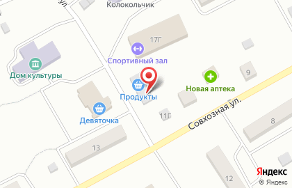 Магазин Виктория на Совхозной улице на карте