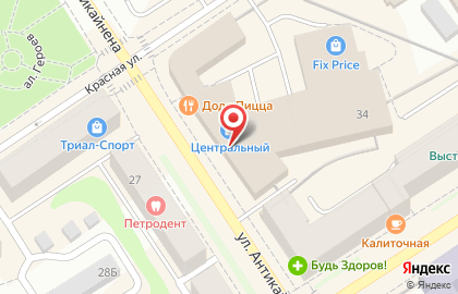 Книжно-канцелярский магазин Буквоед на улице Антикайнена на карте