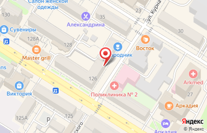 Сладкий магазин Аленка на улице Курнатовского на карте