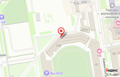 Стадион Спартак в Новосибирске на карте