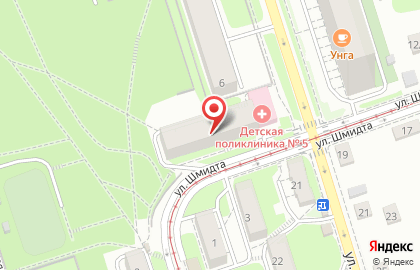 Детская поликлиника Иркутская городская больница №5 на улице Шмидта на карте