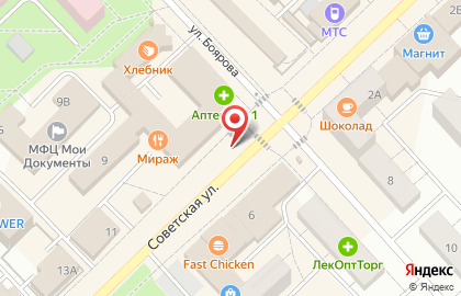 Мираж на Советской улице на карте