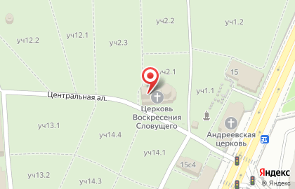Храм Воскресения Словущего на Ваганьковском Кладбище на карте