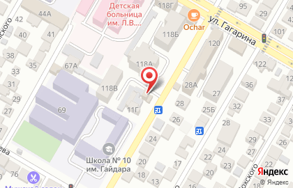 Универсам в Ленинском районе на карте