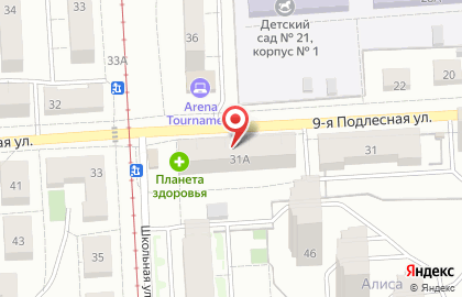 Сеть фирменных магазинов на 9-ой Подлесной улице на карте