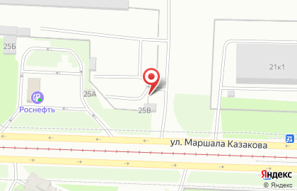 Шиномонтажная мастерская на ул. Маршала Казакова, 25 к1 на карте
