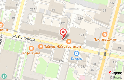 Евростоловая №1 на улице Суворова на карте