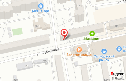 Магазин разливного пива Бочка на улице Фурманова на карте
