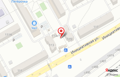 Мясной магазин на Инициативной улице на карте