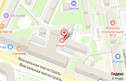 Медицинский центр Индиго в Новосибирске на карте