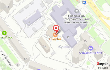 Столовая СтудПит на улице Панфилова на карте