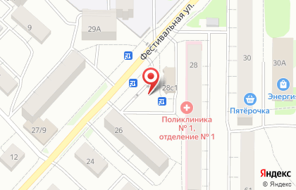 Киоск по продаже кондитерских изделий Славянский на Фестивальной улице на карте