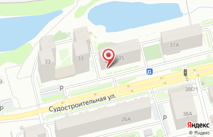 Пивоварня Баварское на Судостроительной улице на карте