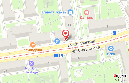Студия Натяжных потолков на улице Савушкина на карте