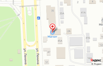 Супермаркет Магнит на улице Ленина на карте