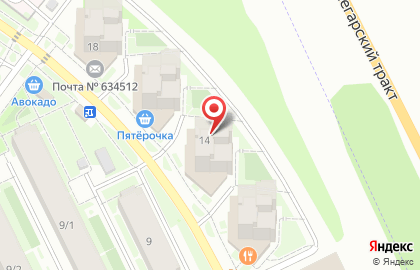 Супермаркет Ярче! на улице Марины Цветаевой на карте