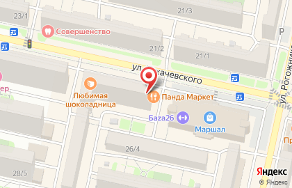 Мясной гастроном на улице Тухачевского на карте