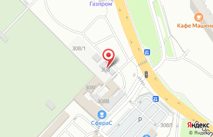 Шиномонтажная мастерская на проспекте Ленина, 308 на карте