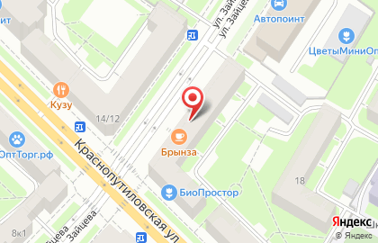 Бриз на Краснопутиловской улице на карте