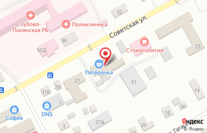 Супермаркет Пятерочка на Советской улице на карте