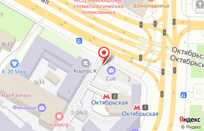 Гостиница Варшава в Москве на карте