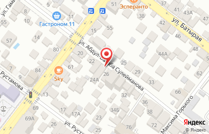 Продовольственный магазин в Советском районе на карте