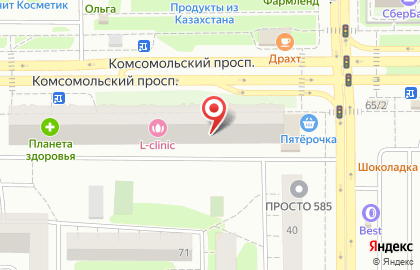Ломбард Aura золота на Комсомольском проспекте на карте