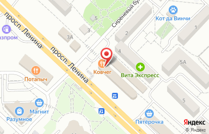 Ресторан Ковчег на проспекте Ленина на карте