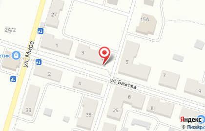 Магазин Универсал на улице Бажова на карте