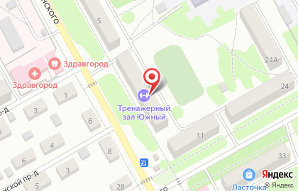 Тренажерный зал Южный на карте