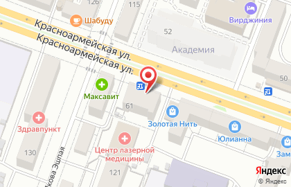 Магазин фруктов и овощей на Красноармейской улице на карте