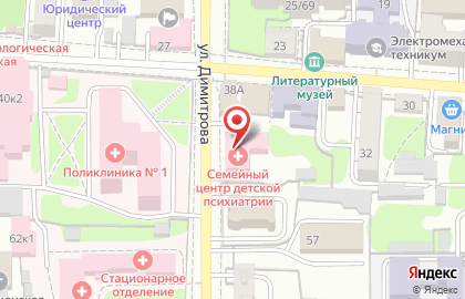 Курский клинический психоневрологический диспансер в Центральном районе на карте