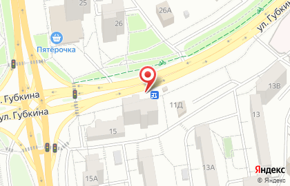 Банкомат СберБанк на улице Губкина, 15б на карте