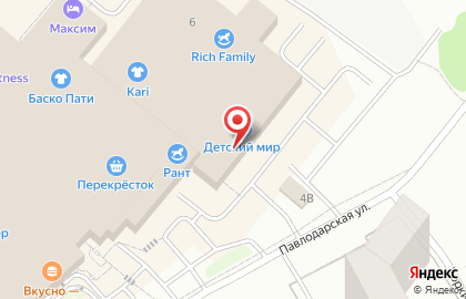 Магазин детских товаров Детский мир в Чкаловском районе на карте