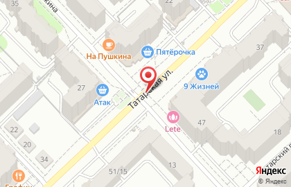 Вербена-Рязань на улице Пушкина на карте