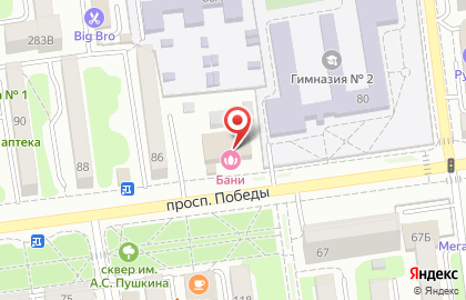 Городские бани на улице Ленина на карте