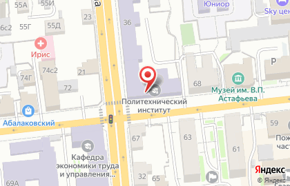 Буфет СФУ в Центральном районе на карте