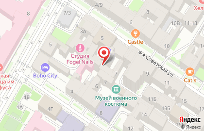 Отель Academia на 4-ой Советской улице на карте