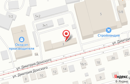 Компания по производству полиэтиленовой продукции MIRPACK на улице Дмитрия Донского на карте