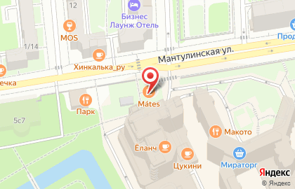 Кафе Mátes на Мантулинской улице на карте