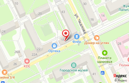 Зоомагазин Четыре лапы на улице Чкалова в Жуковском на карте