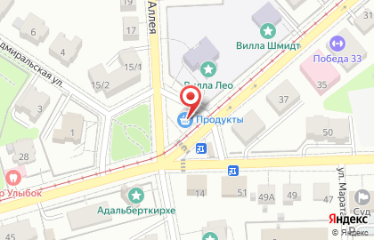 Продовольственный магазин в Центральном районе на карте