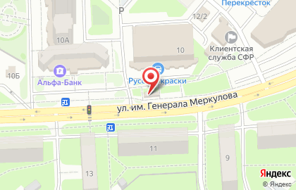 Магазин цветов на ул. Меркулова 10/1 на карте
