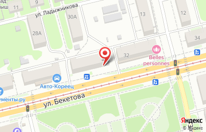 Магазин продуктов на улице Бекетова 30 на карте
