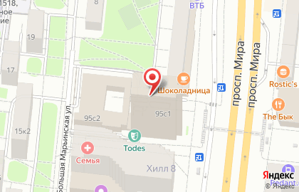 Магазин овощей и фруктов Овощной №1 в Останкинском районе на карте